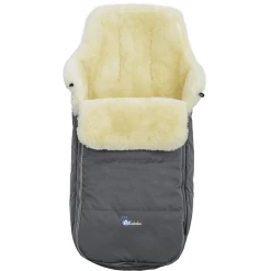 Altabebe Lammfellfußsack Für Kinderwagen Dunkelgrau