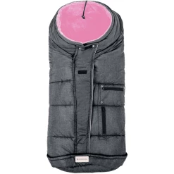 Altabebe Winterfußsack Mit 3M Füllung Dunkelgrau Rosa