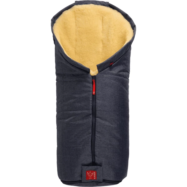 KAISER Lammfell-Fußsack Iglu Aktion Navy Melange 1 KAISER Lammfell-Fußsack Iglu Aktion Navy Melange