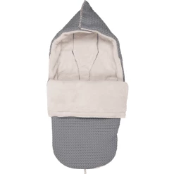 Koeka Buggy Fußsack Plüsch Oslo Grau/Kiesel