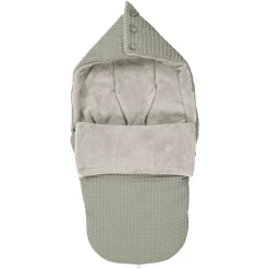 Koeka Buggy Fußsack Plüsch Oslo Grün/Grau