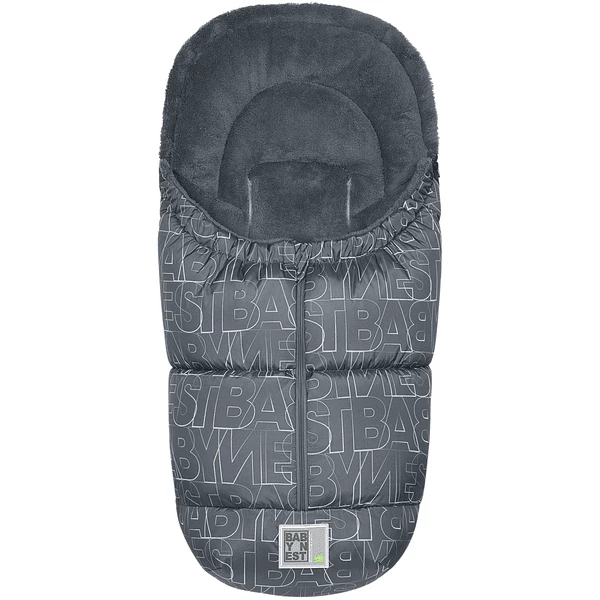 Odenwälder Fußsack Levi Fashion Letters BabyNest Silver-grey 1 Odenwälder Fußsack Levi Fashion Letters BabyNest Silver-grey