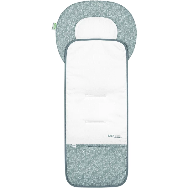 Odenwälder Kinderwagen-Auflage Babycool White Leaves Grey 1 Odenwälder Kinderwagen-Auflage Babycool White Leaves Grey